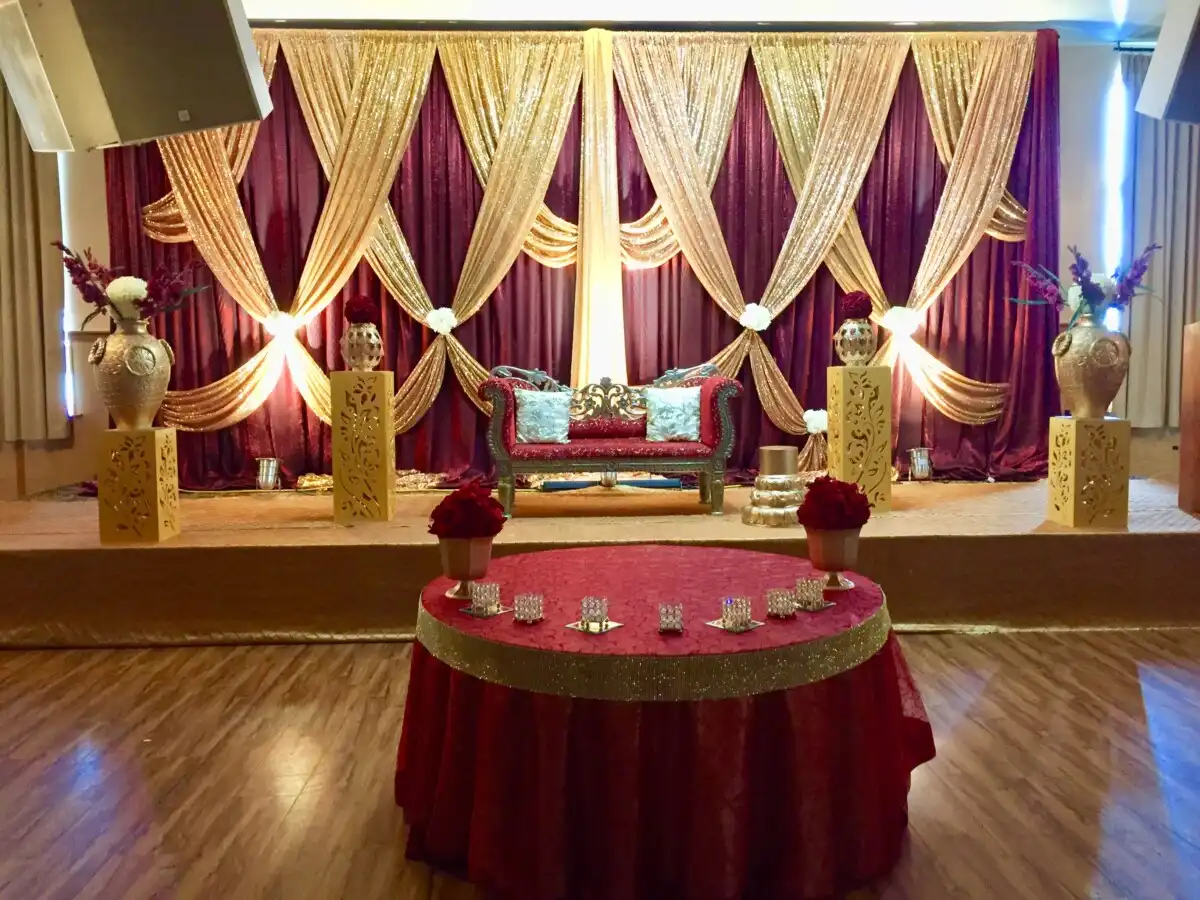 Hindu wedding home mandap backyard setup — Surrey BC